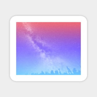 Watercolor Forest Night Sky Magnet