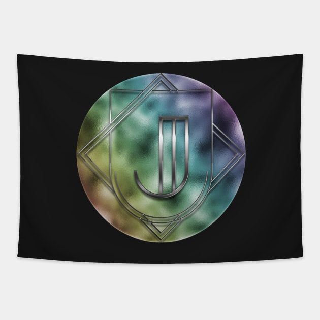 Art Deco Monogram - J Tapestry by machare