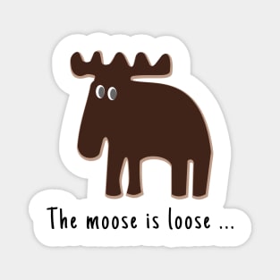 Brown Moose Magnet