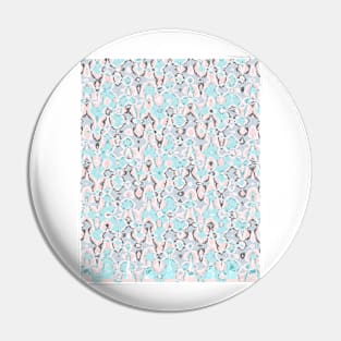 Frosty pattern, icicles like elements in light blue color Pin