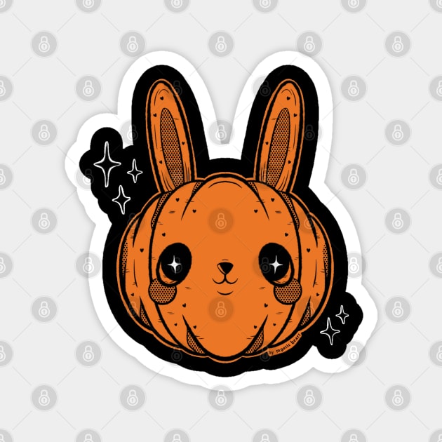 Pumpkin Bunny Magnet by Mystic Heart