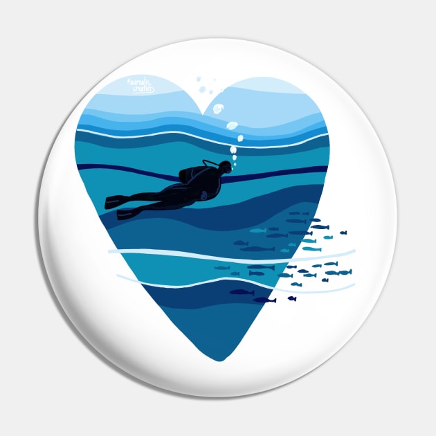 Scuba diver Pin by Aurealis