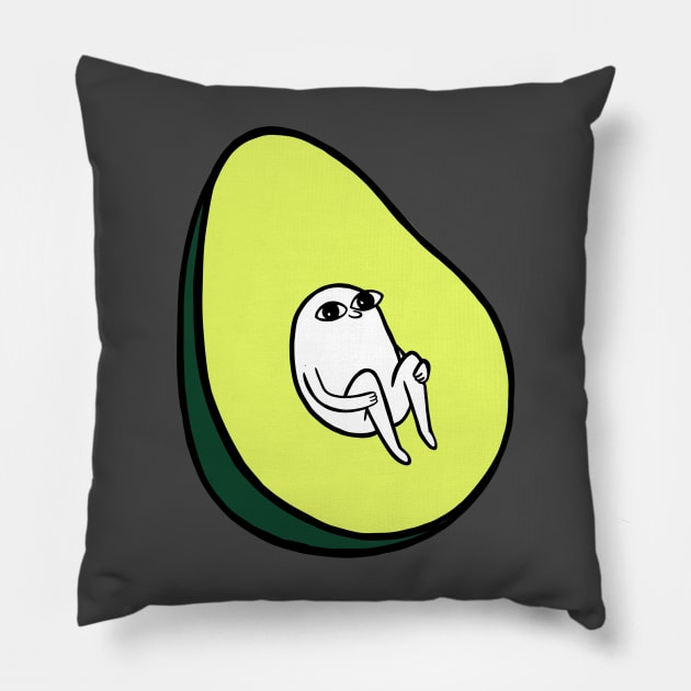 Funny avocado Pillow by kdegtiareva