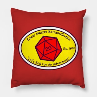 Game Master Extraordinaire Logo 4 Pillow