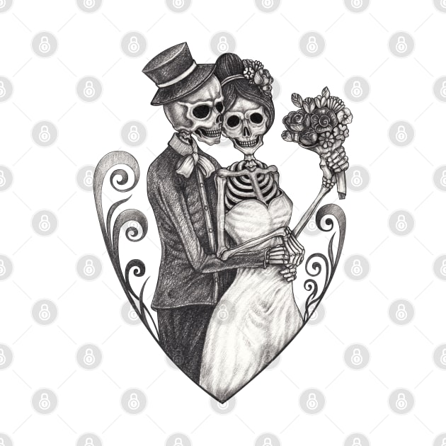 Skeleton in love. by Jiewsurreal