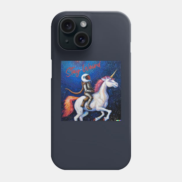 Astronaut riding unicorn Phone Case by Tee-Short