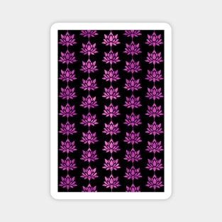 Pink And Purple Lotus Flower Magnet