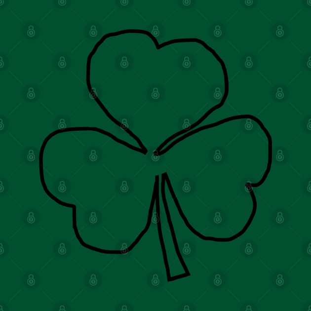 Shamrock Outline by ellenhenryart