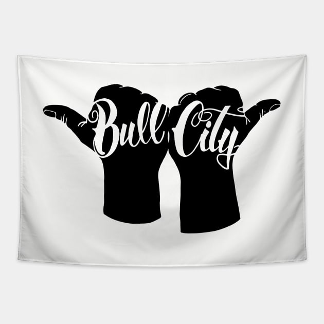 Bull City - Durham North Carolina Tapestry by Kyle O'Briant