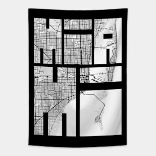 Miami, Thailand City Map Typography - Light Tapestry