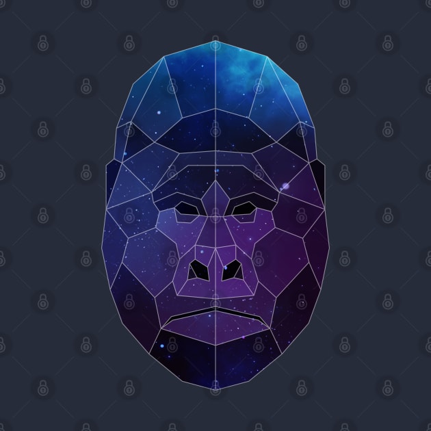 Galaxy Gorilla Geometric Animal by Jay Diloy