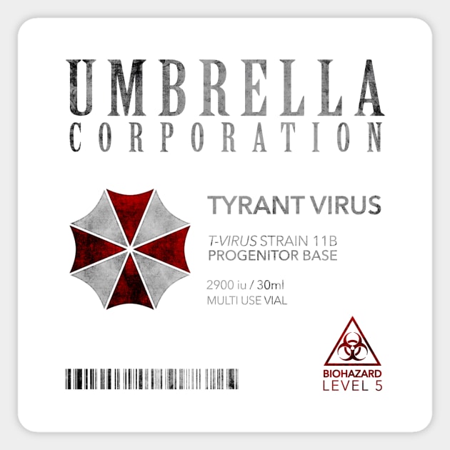 Umbrella Corp T Virus - Resident Evil - Sticker