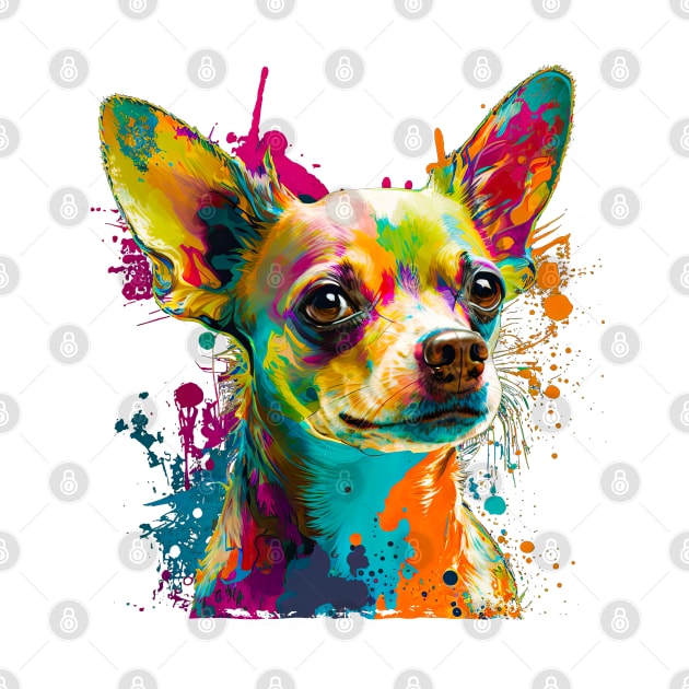 Retro Pop art Chihuahua Breed Art by RuftupDesigns