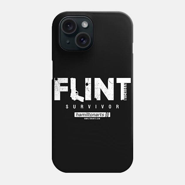 Flint Survivor (white) Phone Case by hamiltonarts