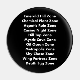 Sonic 2 Zones Pin