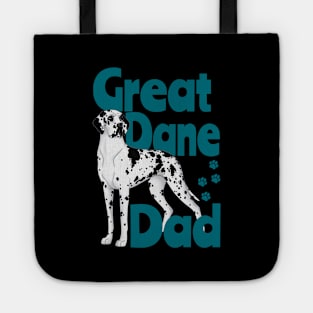 Harlequin Great Dane Dad, Original Digital Illustration, The Perfect Gift For Dad! Tote