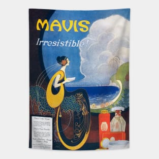 Vintage Mavis Ad Tapestry