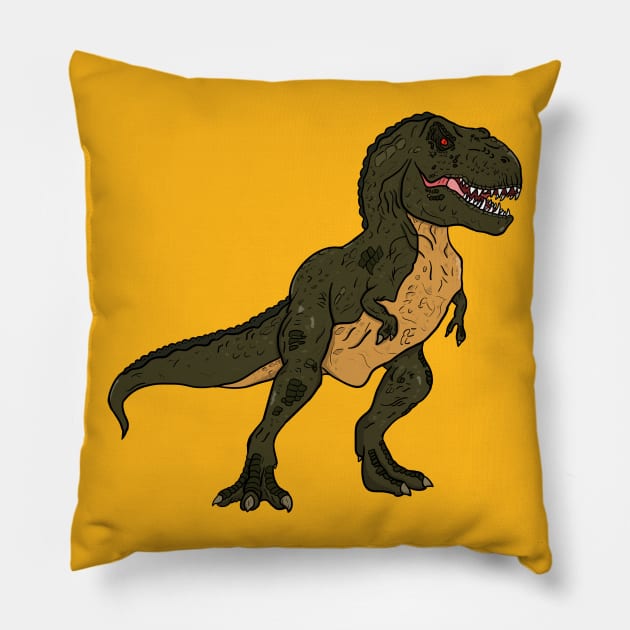 Sharp Tyrannosaurus Pillow by GeekVisionProductions