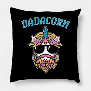 Dadacorn Dad Beard For Daddy Unicorn Fathers Day Humor Pillow