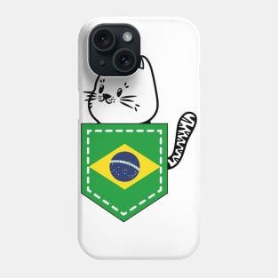 Patriotic Pocket Pussy - Cat Lover -  Brazilian Patriot Phone Case