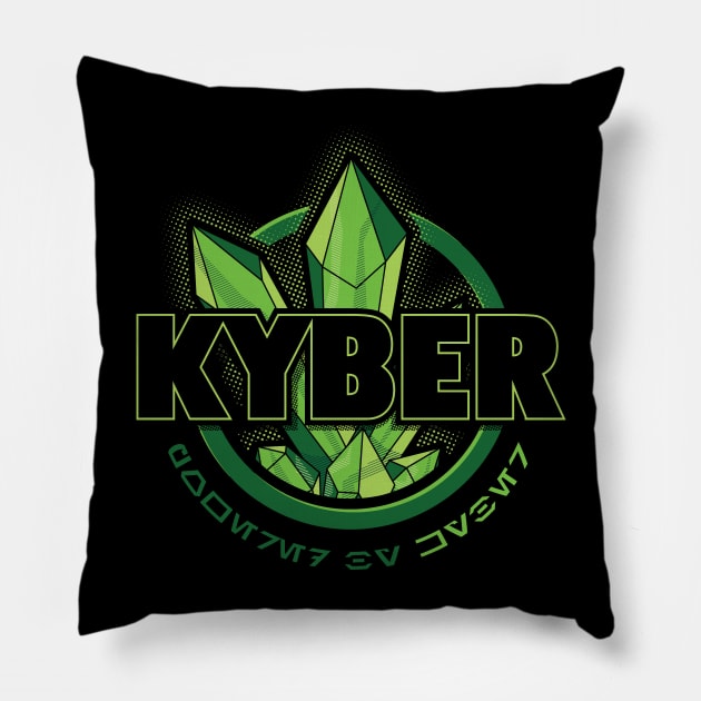 Powered by KYBER - green Pillow by TrulyMadlyGeekly