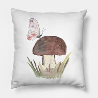 Mushroom and Butterfly Pillow