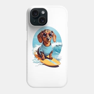 Surfing Dachshund Phone Case