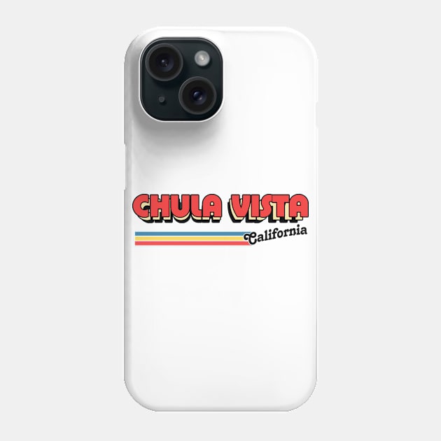 Chula Vista, CA \/\/\/\ Retro Typography Design Phone Case by DankFutura