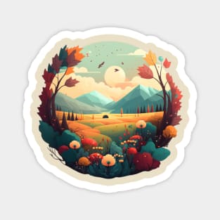 Majestic Mountains in the Morning Light Magnet