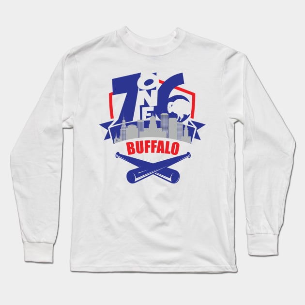 AssortedRealitee 716 Buffalo Baseball Color Long Sleeve T-Shirt