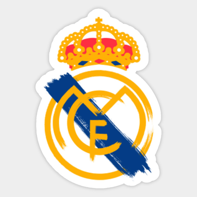  Real  Madrid  brush logo  Real  Madrid  Sticker  TeePublic