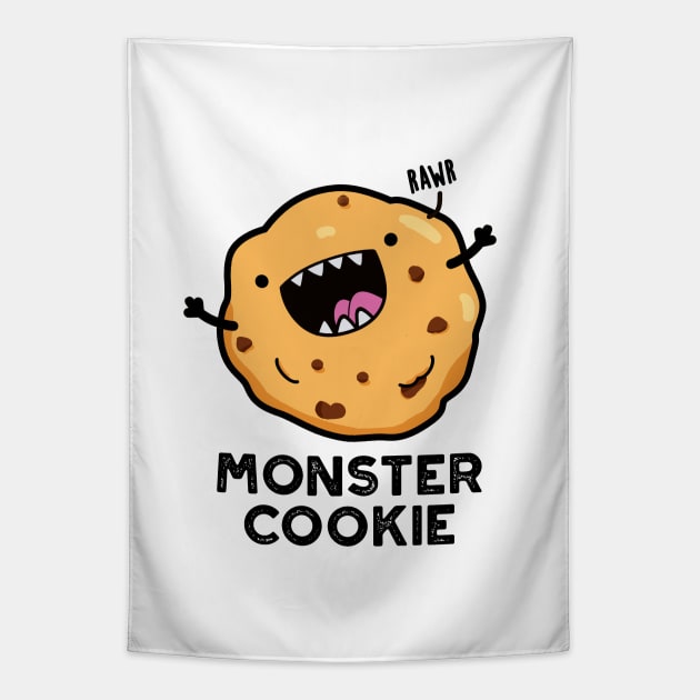 Monster Cookie Cute Food Pun Tapestry by punnybone