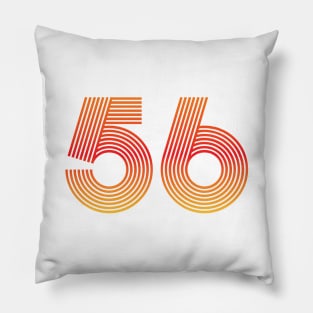 56 Retro Number Vintage Age Pillow