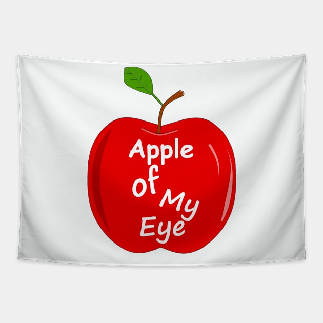 RED Apple Of My Eye Tapestry by SartorisArt1