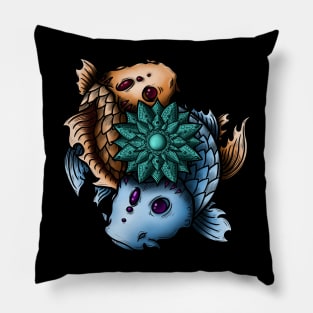 Carp and Mandala Pillow