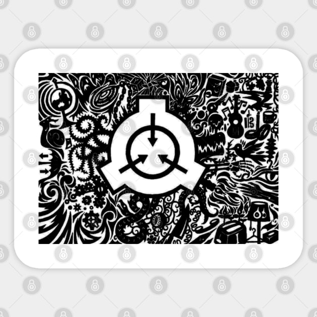 SCP Foundation logo white - Secure Contain Protect Sticker for Sale by  zachholmbergart