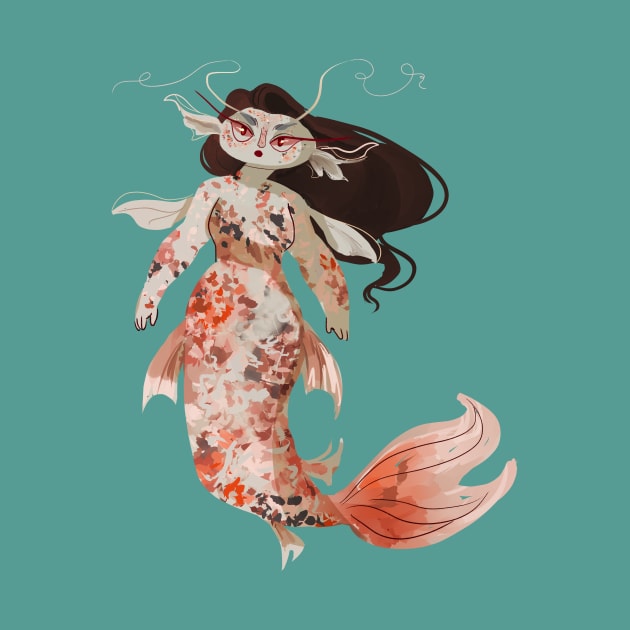 Koi Mermaid by adorkablyfeline