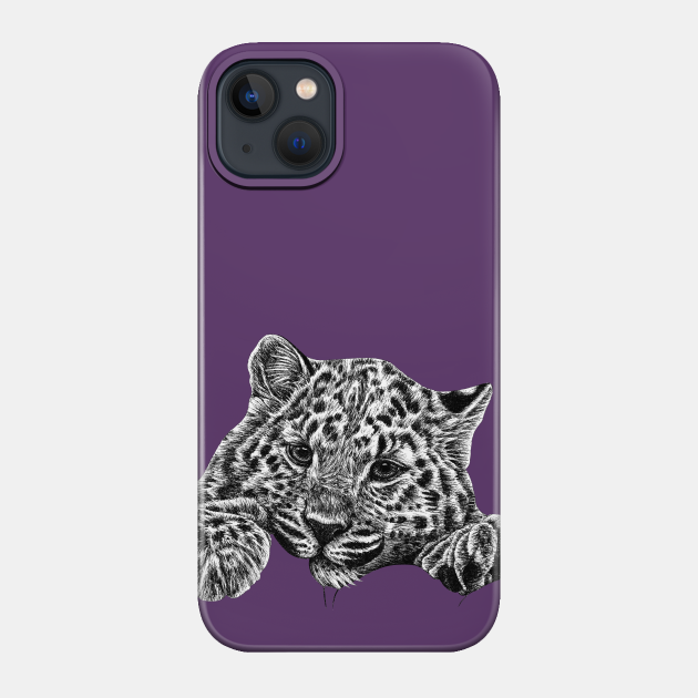 Amur leopard cub - Leopard - Phone Case