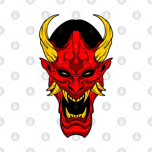 scream demon oni mask by TOSSS LAB ILLUSTRATION