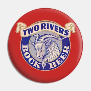 Two Rivers Bock Beer Retro Defunct Breweriana Pin