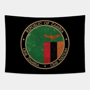 Vintage Republic of Zambia Africa African Flag Tapestry