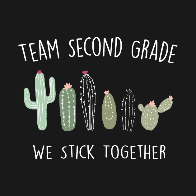 Cactus School Shirt Second Grade by creativegraphics247