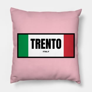 Trento City in Italian Flag Colors Pillow