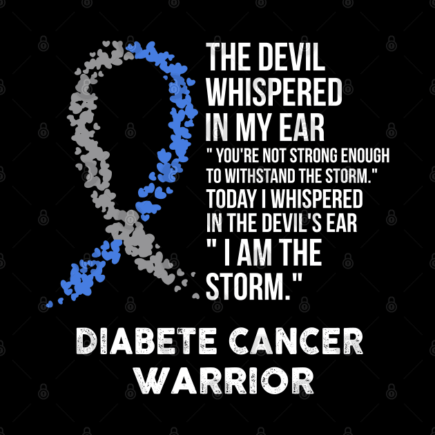 The Devil- Diabete Awareness Support Ribbon by HomerNewbergereq