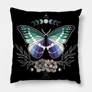 Gay Man Butterfly LGBT Pride Flag Pillow