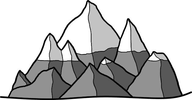 Mountain Range Kids T-Shirt by HauglandDesign2019