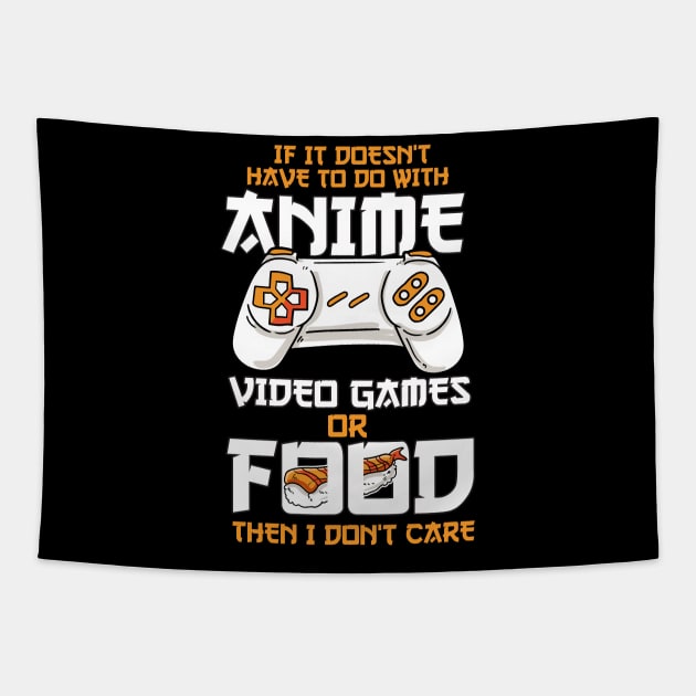 Anime Video Games Food Sushi Gaming Merch Otaku Gift Anime Tapestry by TheTeeBee