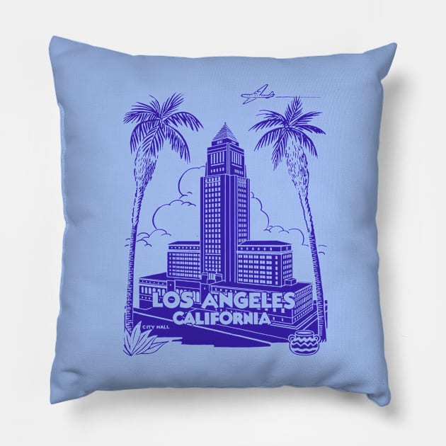 1935 Los Angeles City Hall Pillow by historicimage