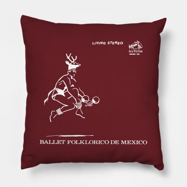 Ballet Folklorico De Mexico 1963 Pillow by vokoban