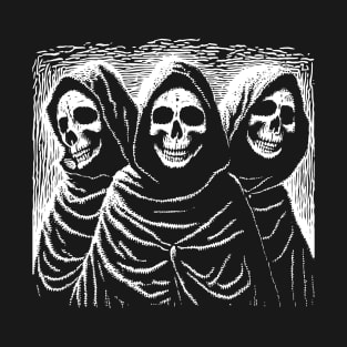 Happy Halloween Three Skulls T-Shirt